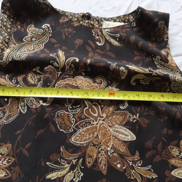 Liz Claiborne reversible black and brown shell blouse - Picture 4 of 7